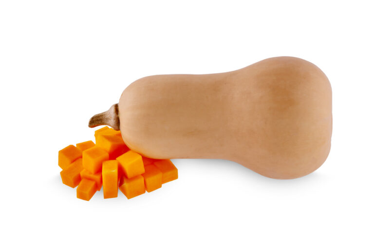 Voilà un butternut mur cueilli avec des petits morceaux jaunes à côté