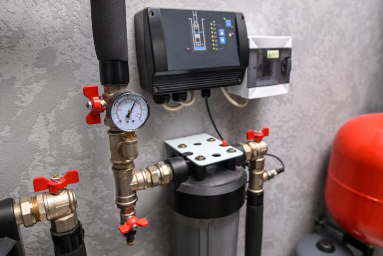 Un surpresseur branché sur une cuve de 1000 L