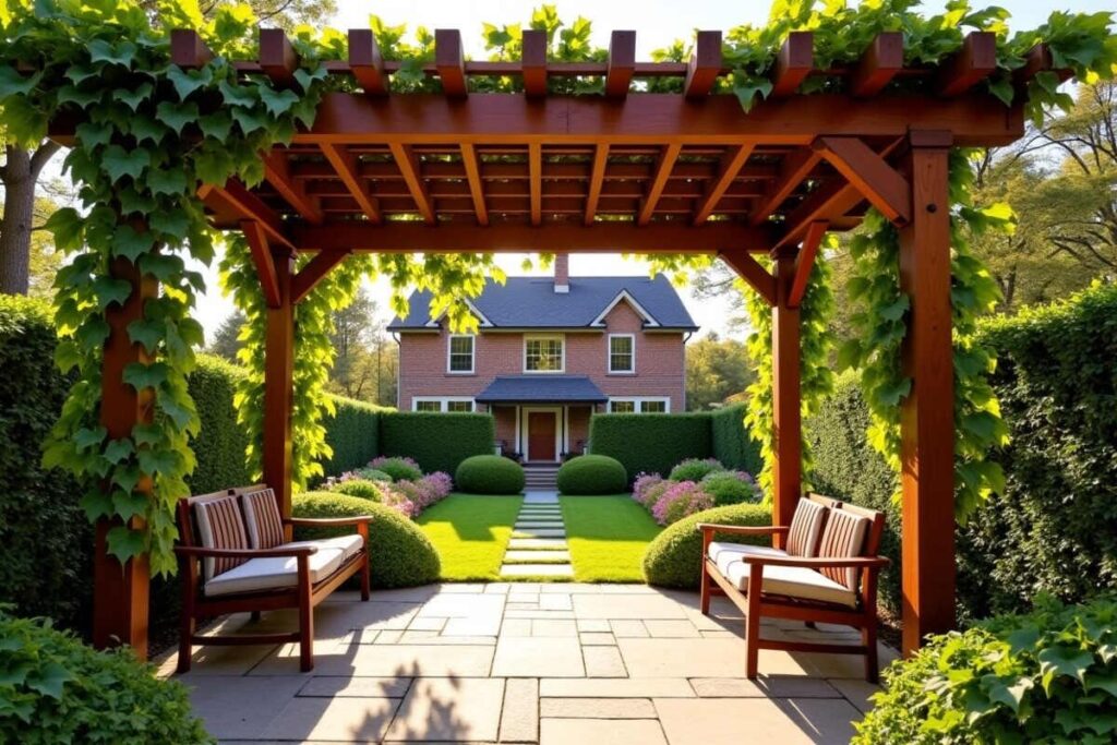 Pergola fabriquée avec des matériaux de qualité